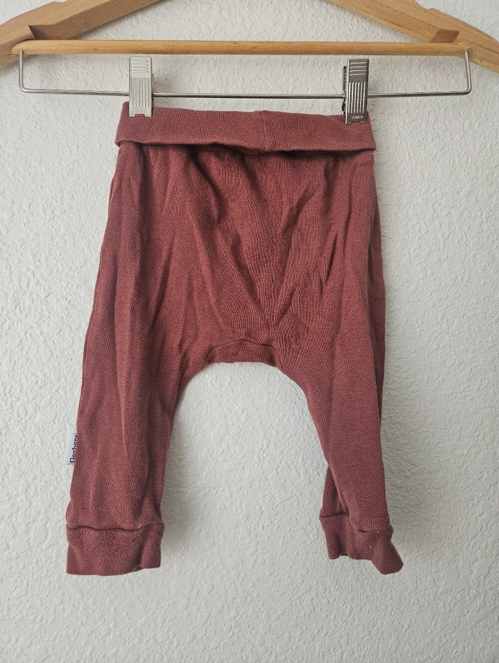 gerber 100% cotton rust red panda lounge pants, 6 - 9 months